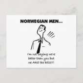 De Noorse Mannen zijn de beste Briefkaart (Voorkant)