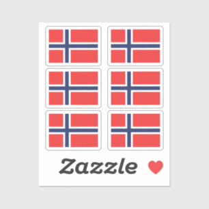 De Noorse vlag Collectie pack van 6 Sticker