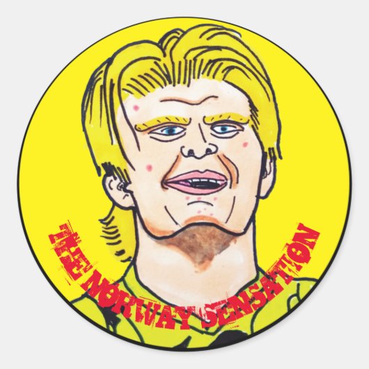 De Noorwegen-zitting Ronde Sticker (Voorkant)