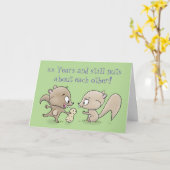 De nootachtige eekhoorns van de de kaart (Gele Bloem)