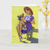 De nootachtige Speld van de Vriend omhoog Kaart (Gele Bloem)