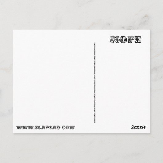De Nope Kaart grappig briefkaart (Achterkant)