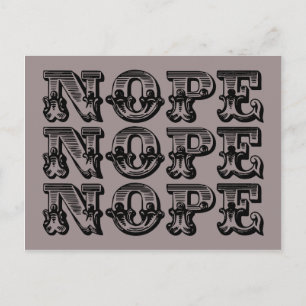 De Nope Kaart grappig briefkaart
