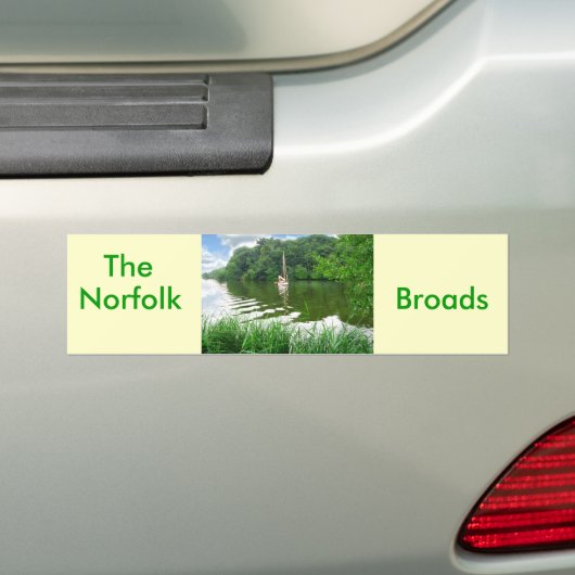 De Norfolk Broads Bumpersticker (Op auto)