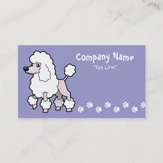 De Norm van de cartoon/Miniatuur/de Poedel van het Visitekaartje (Voorkant)