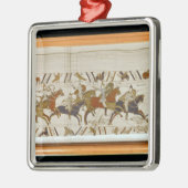 De Normandische cavalerie valt de Engelsen aan Metalen Ornament (Links)