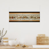 De Normandische cavalerie valt de Engelsen aan Poster (Keuken)