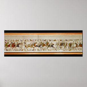 De Normandische cavalerie valt de Engelsen aan Poster