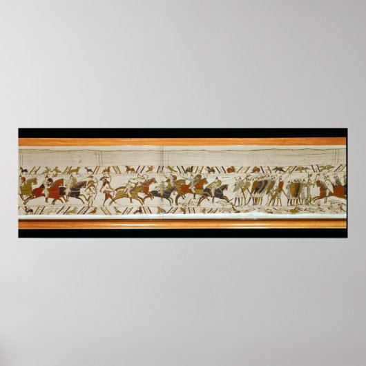 De Normandische cavalerie valt de Engelsen aan Poster (Voorkant)