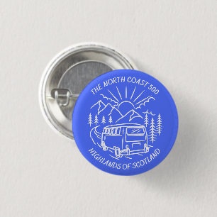 De North Coast 500 Schotland hooglanden avontuur Ronde Button 3,2 Cm