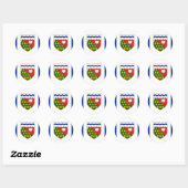 de Northwest Territories, Canada Ronde Sticker (Vel)