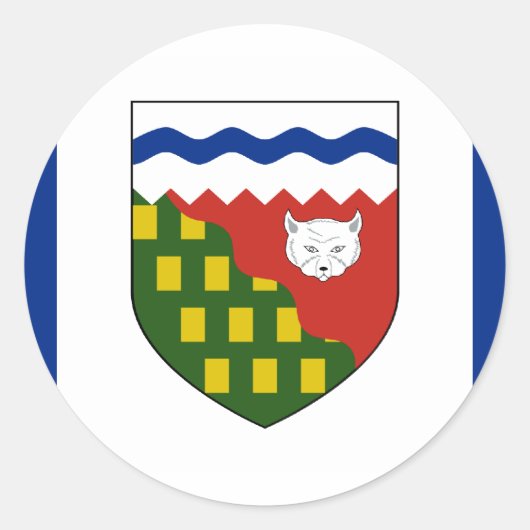 de Northwest Territories, Canada Ronde Sticker (Voorkant)