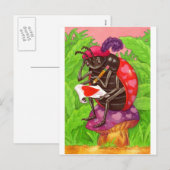 De Nota van de Liefde van het Lieveheersbeestje Feestdagenkaart (Voorkant / Achterkant)