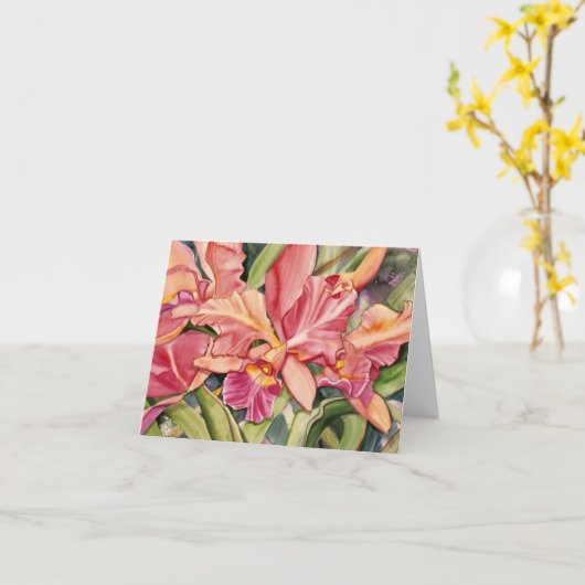 de notakaart 2.95 van de koraalorchidee kaart (Gele Bloem)