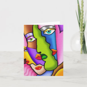 De notakaart Abstracte van de "Mooie Gezichten" Kaart