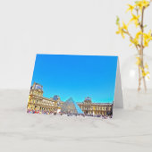 De notakaart die van Parijs het Louvre kenmerken Kaart (Gele Bloem)