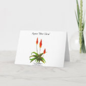 De notakaart van de agave van de "Blauwe Gloed" Kaart (Achterkant)