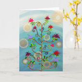 De notakaart van de "boom in Bloei" door Kaart (Gele Bloem)