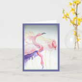 De notakaart van de flamingo kaart (Gele Bloem)