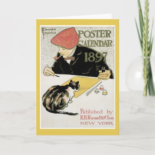 De notakaart van de Kalender van het poster Kaart (Voorkant)