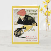 De notakaart van de Kalender van het poster Kaart (Gele Bloem)