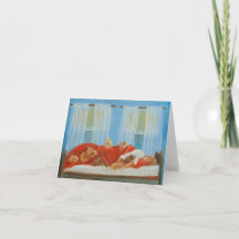 De notakaart van de kat "van de Dame" door Deborah