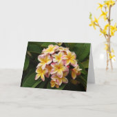De notakaart van de Kunst van Plumeria Kaart (Gele Bloem)