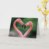 De notakaart van flamingo's kaart (Gele Bloem)