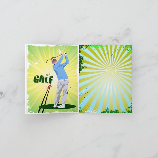 De notakaart van het golf kaart (Binnen)