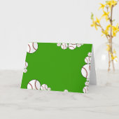 de notakaart van het honkbalthema kaart (Gele Bloem)