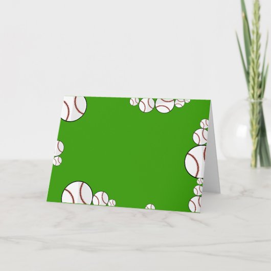 de notakaart van het honkbalthema kaart (Voorkant)