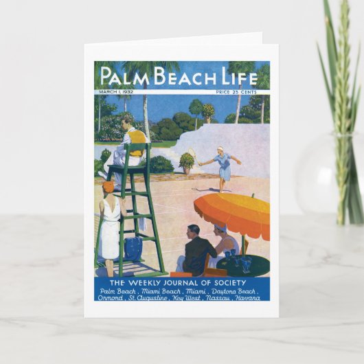 De notakaart van het Leven van het Palm Beach #14 Kaart (Voorkant)