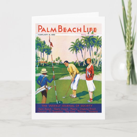 De notakaart van het Leven van het Palm Beach #5 Kaart (Voorkant)
