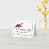 De notakaart van het Park van de flamingo Kaart (Gele Bloem)