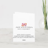 De notakaart van Valentijn van de Toren van Eiffel Feestdagen Kaart (Achterkant)