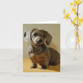 De notakaarten van Daschund Kaart (Gele Bloem)