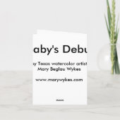 De notakaarten van het Debuut van de baby Kaart (Achterkant)