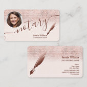 De Notarische Moderne Agent van het Ondertekenen v Visitekaartje (Voorkant / Achterkant)