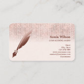 De Notarische Moderne Agent van het Ondertekenen v Visitekaartje (Achterkant)