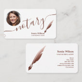 De Notarische Moderne Agent van het Ondertekenen v Visitekaartje (Voorkant / Achterkant)