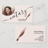 De Notarische Moderne Agent van het Ondertekenen v Visitekaartje (Voorkant / Achterkant)