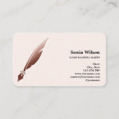 De Notarische Moderne Agent van het Ondertekenen v Visitekaartje (Achterkant)