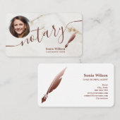 De Notarische Moderne Agent van het Ondertekenen v Visitekaartje (Voorkant / Achterkant)