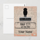 De Notarische Stempel van de Rubber vereist Gepers Briefkaart (Voorkant / Achterkant)