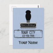 De Notarische Stempel van de Rubber vereist Gepers Briefkaart (Voorkant / Achterkant)