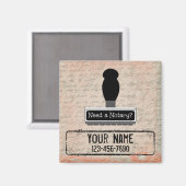 De Notarische Stempel van de Rubber vereist Gepers Magneet (Voorkant / Achterkant)