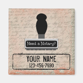 De Notarische Stempel van de Rubber vereist Gepers Magneet