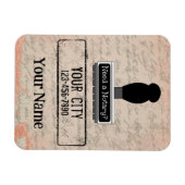 De Notarische Stempel van de Rubber vereist Gepers Magneet (Horizontaal)