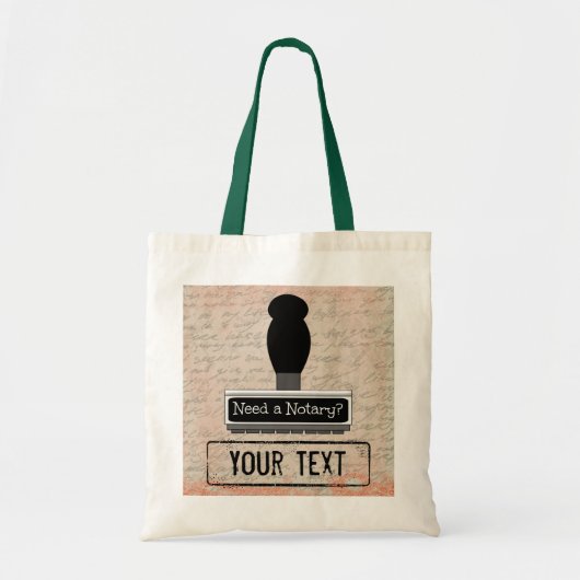 De Notarische Stempel van de Rubber vereist Gepers Tote Bag (Voorkant)