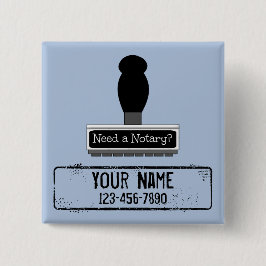 De Notarische Stempel van de Rubber vereist Gepers Vierkante Button 5,1 Cm